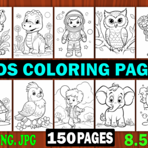 150 Kids Coloring Pages for Kdp