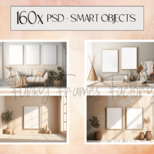 130+ Frame Mockup Bundle PSD Wall
