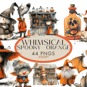 مجموعة من 40 تصميم غريب الأطوار، مخيف، هالوويين