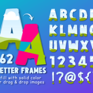 Doodle Letters Canva Frames Template