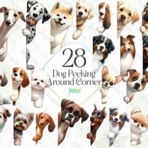 Dog Peeking Around Corner Sublimation