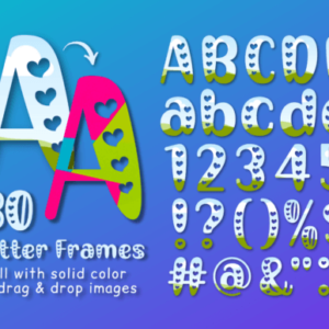 Love Doodle Letters Canva Frames