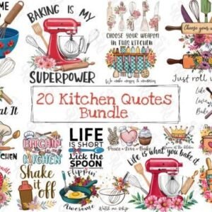 Kitchen Quotes Bundle Clipart PNG