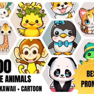 Cute Animals Stikers AI Prompts