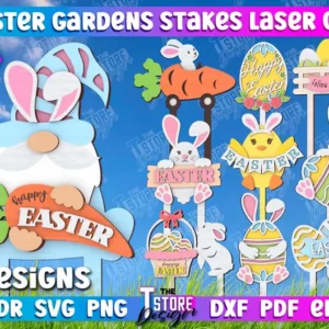 Easter Garden Stakes Laser Cut Bundle
