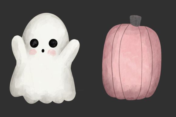 Cute Halloween Watercolor Set