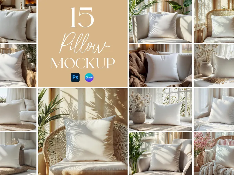 Fall Pillow Mockup Bundle