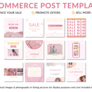 Instagram templates  :  Pastels e-commerce posts