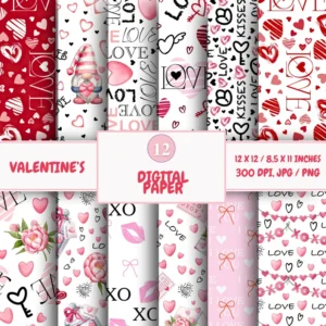 VALENTINE'S DAY DIGITAL PAPER