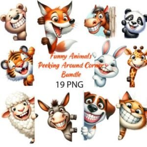 Funny-Animals-Peeking-Around-Corner