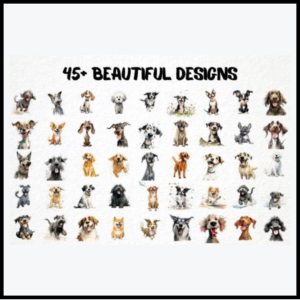 سلالات الكلاب 45 تصميم رائع للتيشيرتات