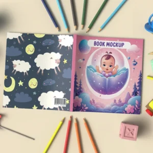 Children Book Cover Mockup