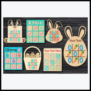 Easter Tic-Tac-Toe Game Laser Cut